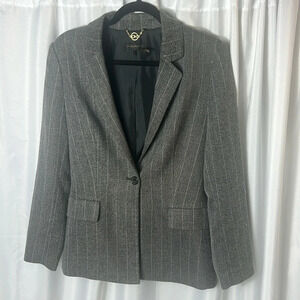 Donna Karen  Gray Blazer Corpcore Womens Size 8 Officecore